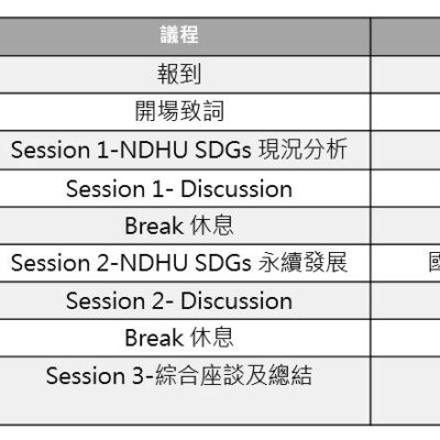 SDG永續發展目標推動說明會暨工作坊