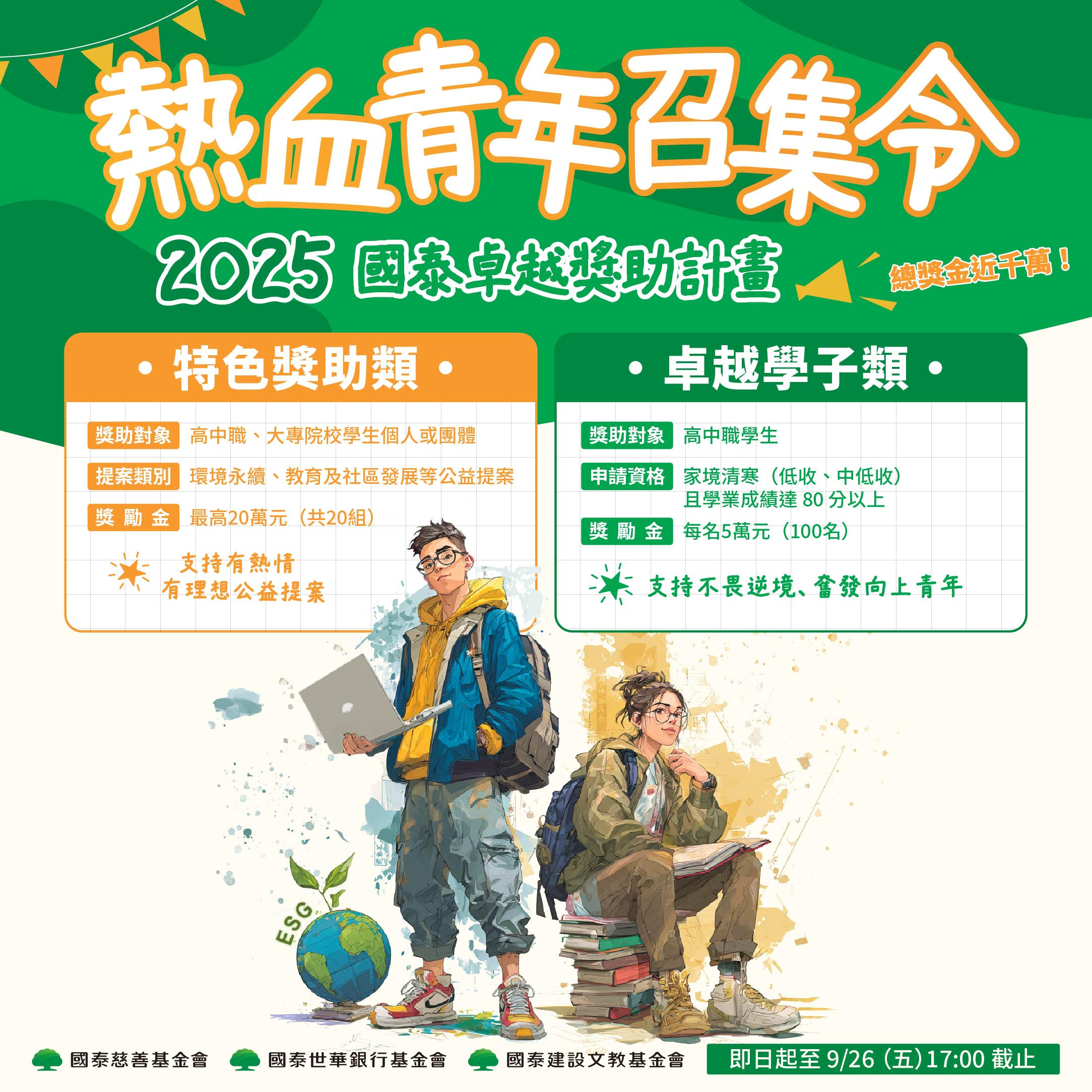 You are currently viewing 【協助轉知】「2025年國泰卓越獎助計畫」火熱申請中!!