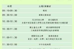 【協助轉知】啟動USR行動力：在地實踐與環境永續」跨校SIG活動