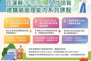 【Forward 協助轉知】花蓮縣政府免費碳管理系列課程開放報名（ISO 14064-1、ISO 14067、產品碳足跡工作坊）
